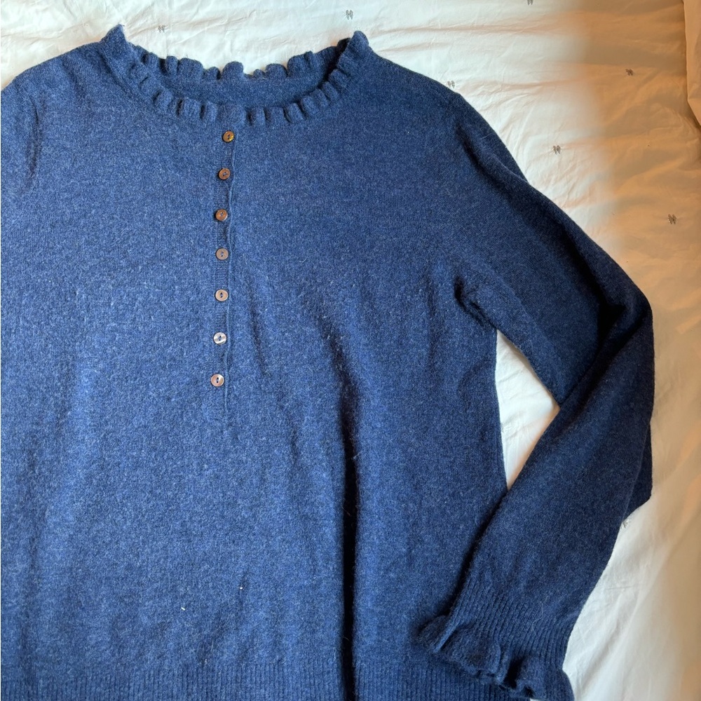 Sundance Navy Blue Crew Neck Sweater - Picture 2 of 7